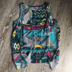 Medium geo design open back tank by Allen B